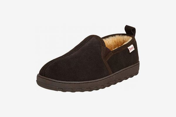 British Ladies Mens Slippers Unisex Softsole Brown Lambswool Moccasins