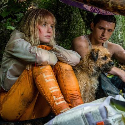 Daisy Ridley and Tom Holland in Chaos Walking.