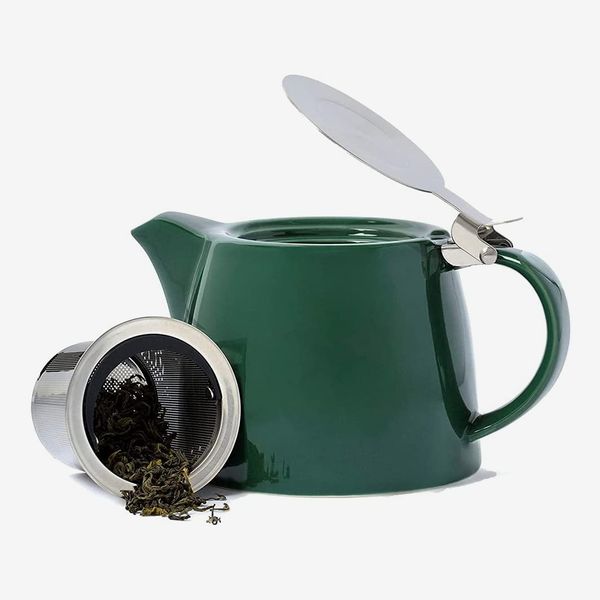Vahdam Porcelain Teapot (Dark Green)