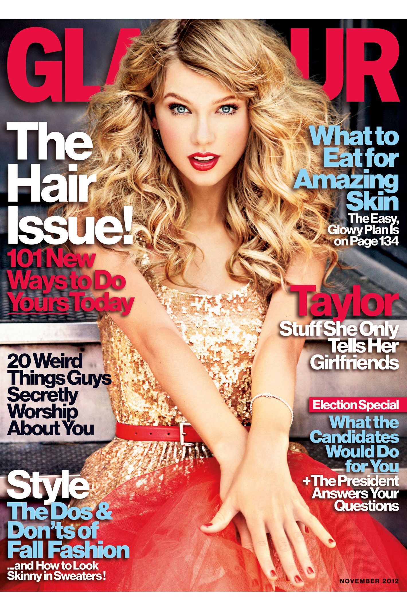 Obama Shares Glamour Cover With Taylor Swifts Surprise Face pic
