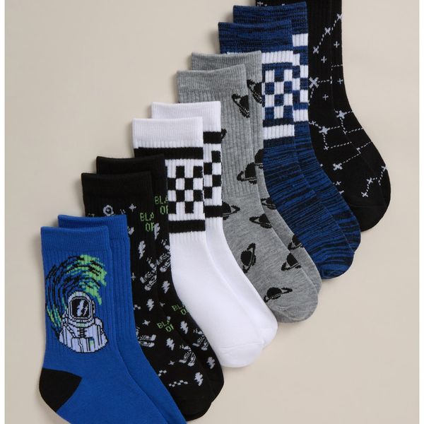 Nordstrom Kids' Assorted 6-Pack Novelty Crew Socks