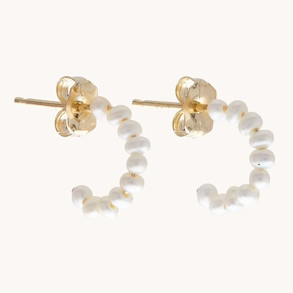 Catbird Baby Pearl Hoop Earring (single)