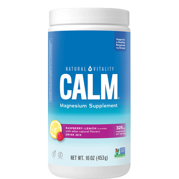 Natural Vitality Calm Magnesium Citrate Supplement, Raspberry Lemon
