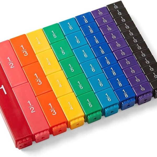 Hand2Mind Rainbow Fraction Tower Cubes