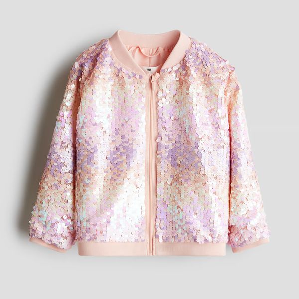 H&M Sequined Bomber Jacket