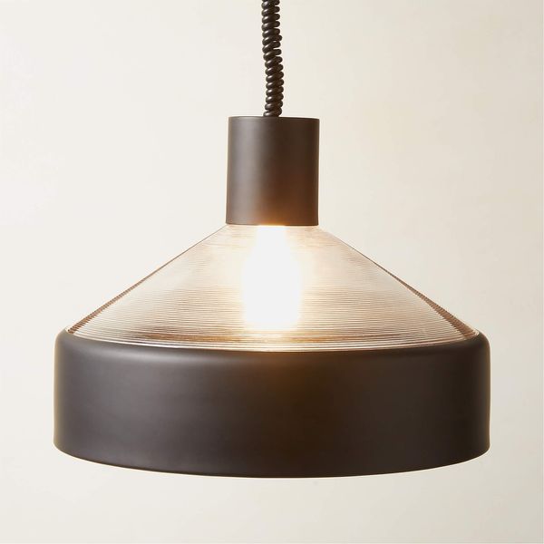 CB2 Calata Ribbed Glass Pendant