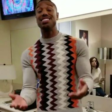 Michael B. Jordan's Muscles Wore a Cashmere Sweater