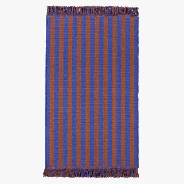 Hay Brown & Blue Striped Door Mat