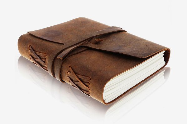 Classic Leather Notebook Journal Diary 8 x 6 Vintage Look Handmade Paper 88 Pages