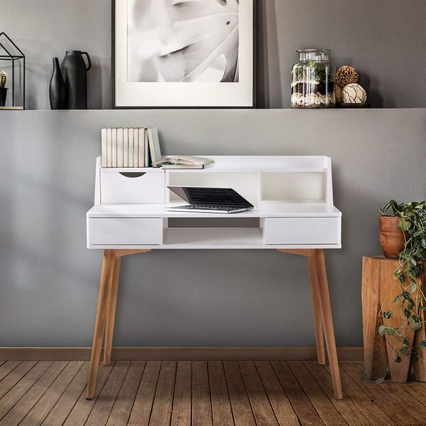 Versanora Creativo White Work Study Table Desk