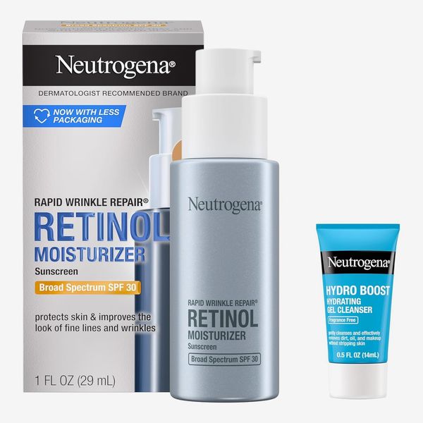 Neutrogena Rapid Wrinkle Repair Retinol Moisturizer SPF 30 & Trial Size Hydro Boost Facial Cleanser