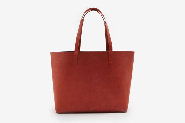 Mansur Gavriel Red-Lined Large Leather Tote Bag