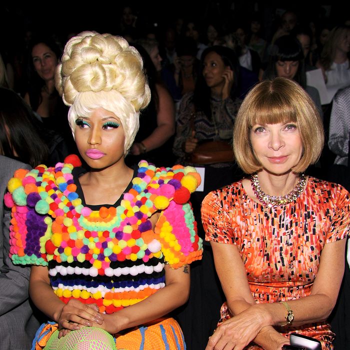 Anna Wintour Wanted to Sit Next to Nicki Minaj at the Carolina Herrera Show