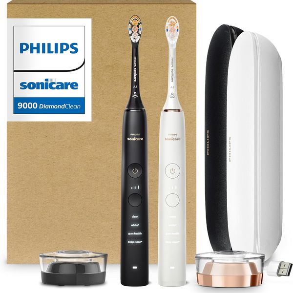 Philips Sonicare DiamondClean 9000 Electric Toothbrush Bundle