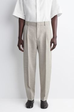 COS Linen-Wool Relaxed-Fit Barrel-Leg Pants
