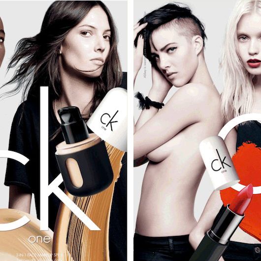 Ruby Aldridge and Abbey Lee Kershaw for CK One cosmetics.
