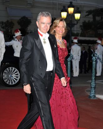 Bernard Arnault, chairman of LVMH, with his wife, Helene Arnault.