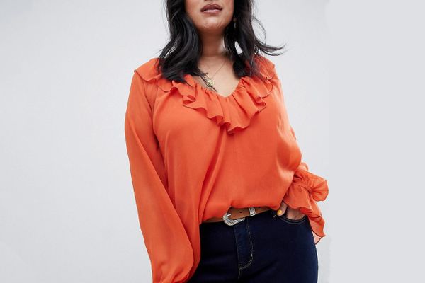 ASOS Curve long sleeve blouse