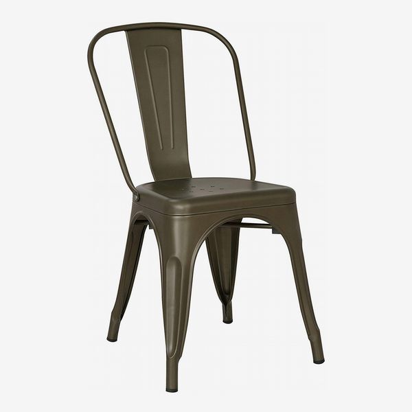 Poly and Bark Trattoria Kitchen and Dining Metal Side Chair in Bronze (Set of 4)