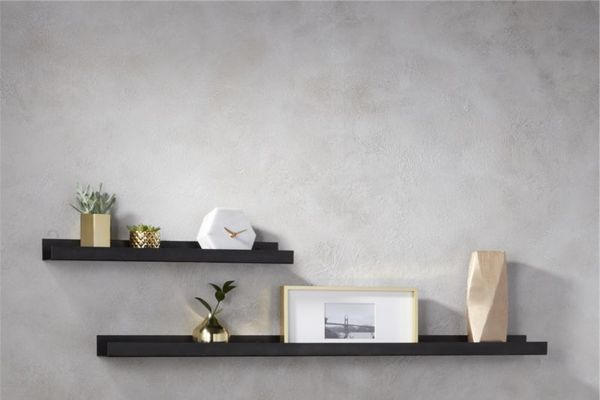 CB2 Gunmetal Wall Shelf, 24-Inch