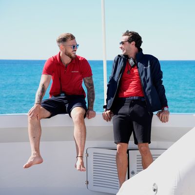 The deckhand team setting the anchor and handling exterior yacht duties on Below Deck Med