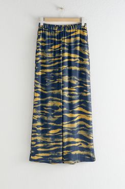 & Other Stories Relaxed Tiger Print Trousers