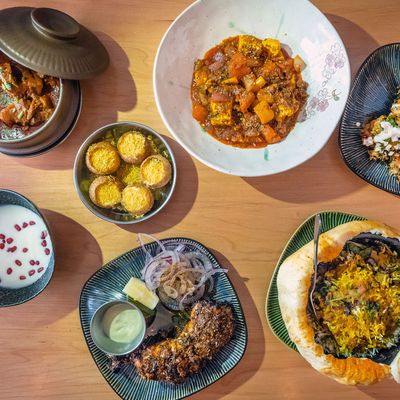 A spread of dishes at Adda.