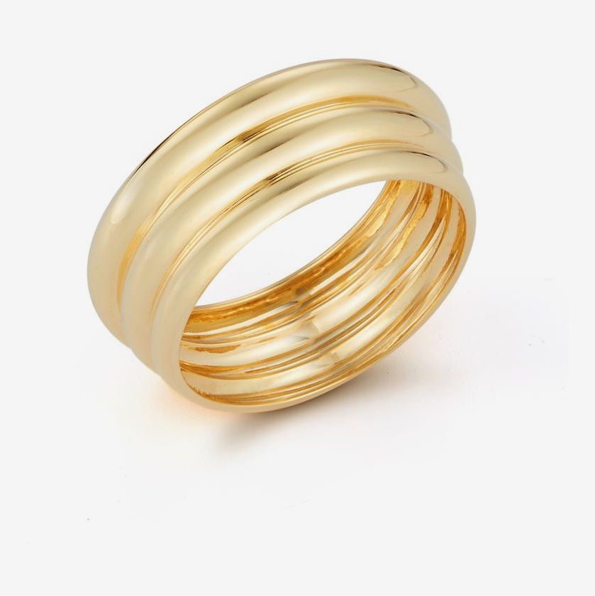 E&e Thin Cz Band Ring in Metallic Womens Jewellery Rings 