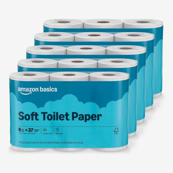 Amazon Basics 2-Ply Soft Toilet Paper, 30 Rolls