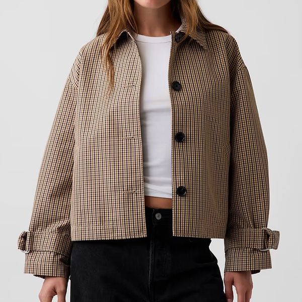 Gap Oversized Crop Trench Jacket