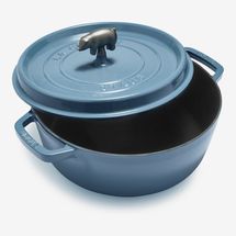 Staub Cast Iron Cochon Shallow Wide Round Cocotte, 6 Qt.