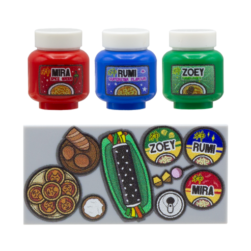 MiniFigs.me Kimbap & Ramen Custom Design Minifigure Accessory