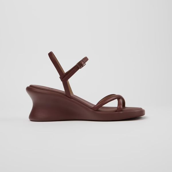 Camper Louise Sandal Burgundy Leather Sandals