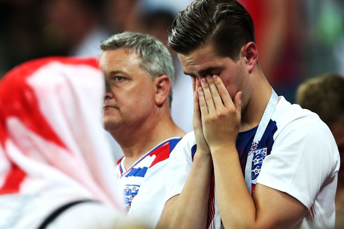 Crying English fans.