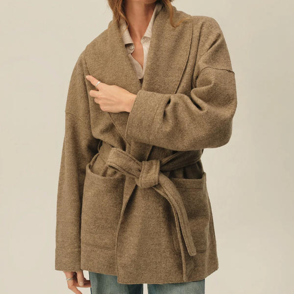 Buck Mason Felted Wool Wrap Coat