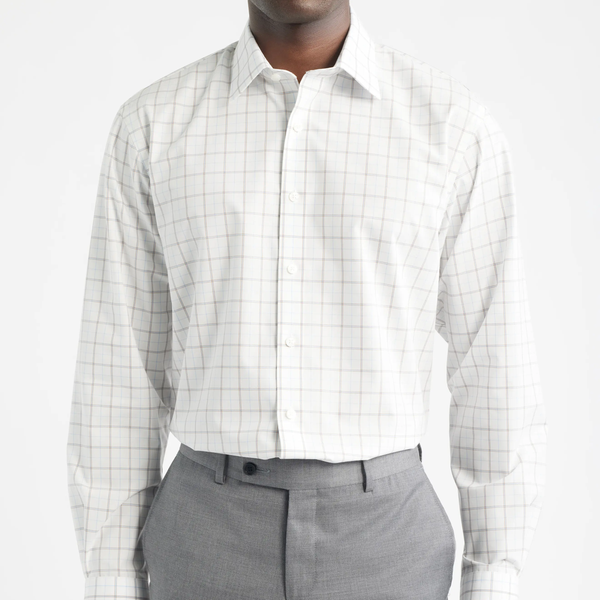 Nordstrom Traditional Fit Check Non-Iron Cotton Dress Shirt