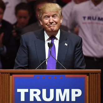 Donald Trump speaks at a rally on February 22, 2016 in Las Vegas, Nevada. 