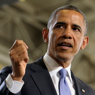 President Barack Obama speaks at the Denver Police Academy in Denver, Wednesday, April 3, 2013. Ratcheting up pressure for Congress to limit access to guns, Obama said that steps taken recently by Colorado to tighten its gun laws show 