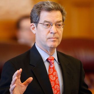 Kansas Gov. Sam Brownback addresses members of state legislature