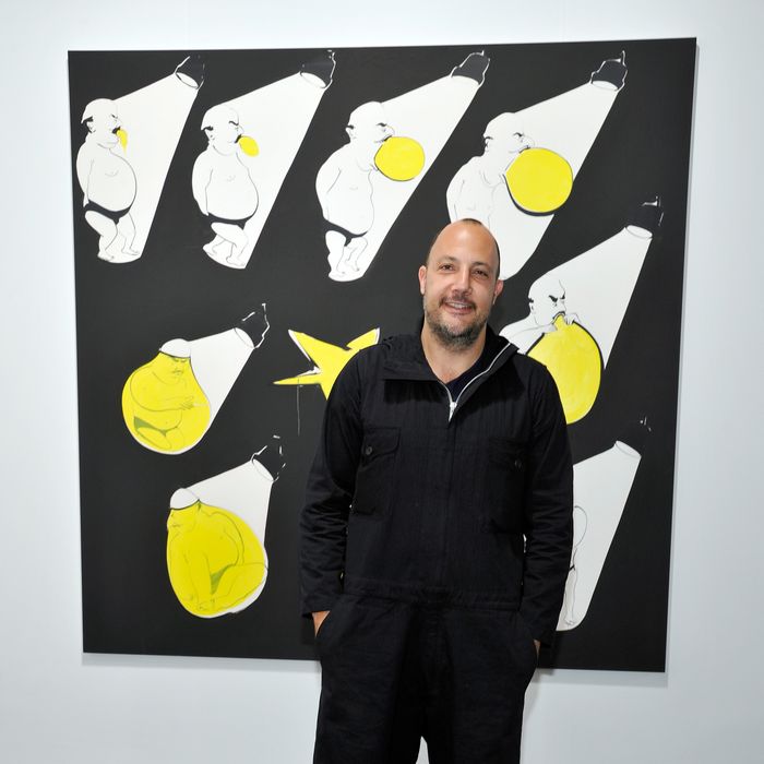 SANTA MONICA, CA - JANUARY 24: Stefan Simchowitz attends Art Los Angeles Contemporary opening night at Barker Hangar on January 24, 2013 in Santa Monica, California. (Photo by John Sciulli/WireImage)