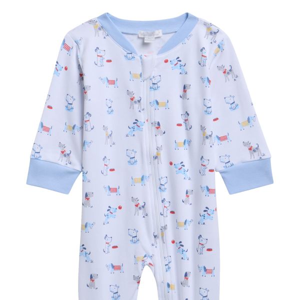 Kissy Kissy Zip-Up Pima Cotton Footie
