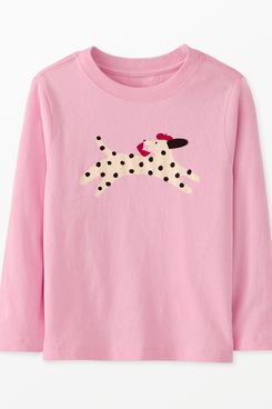 Hanna Andersson Valentine’s Long Sleeve Classic Fit Graphic T-Shirt