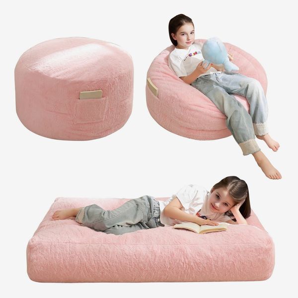 BYBYME Bean Bag Chair Bed for Kids,Convertible