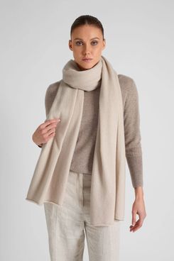 Kashmina Cashmere Scarf “Signature” - Cream