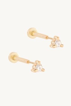 Catbird Flat Back Petite Angel Hair Stud (Single)