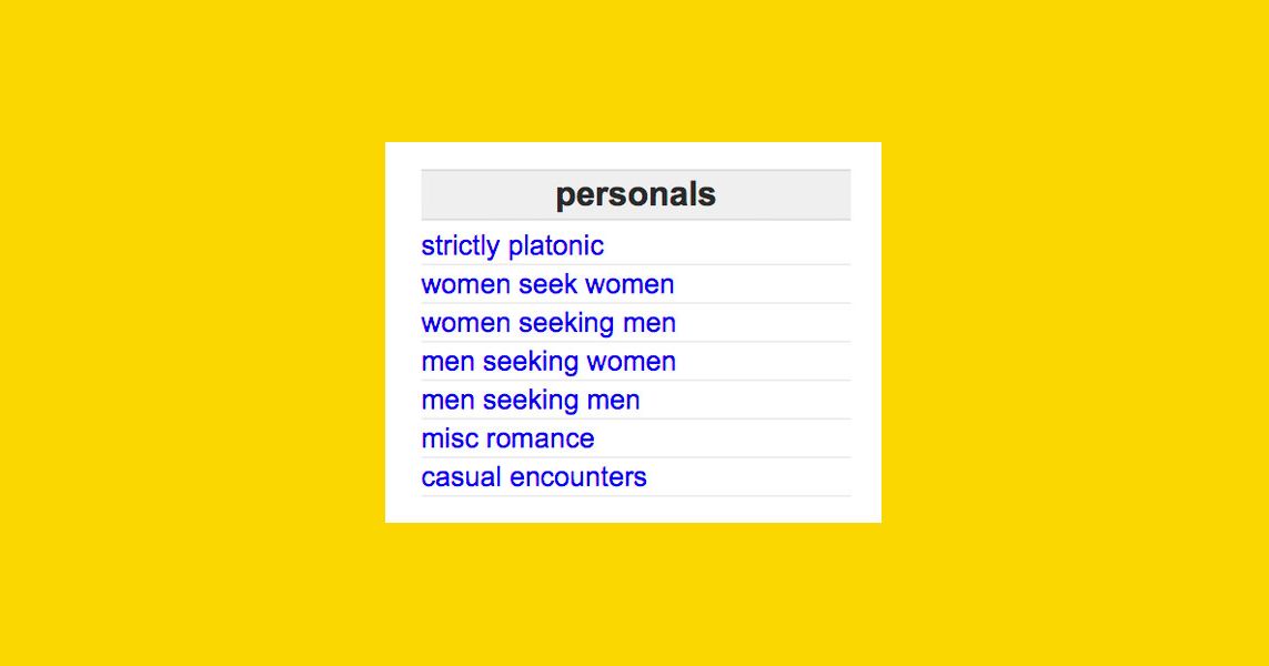 Craigslist Shuts Down Personals Section Because of FOSTA