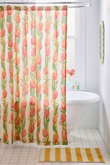 Urban Outfitters Kristin Tulip Patterned Shower Curtain