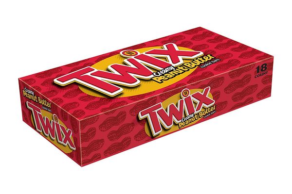 Twix Peanut Butter Singles-Size Chocolate Cookie Bar Candy 1.68-Ounce Bar, 18-Count Box