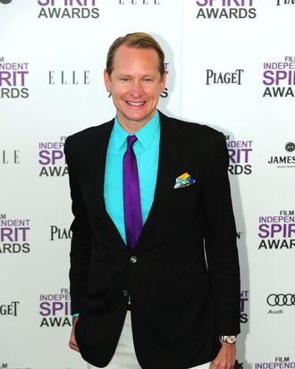 TV personality Carson Kressley arrives on the red carpet on February 25, 2012 for the Independent Spirit Awards