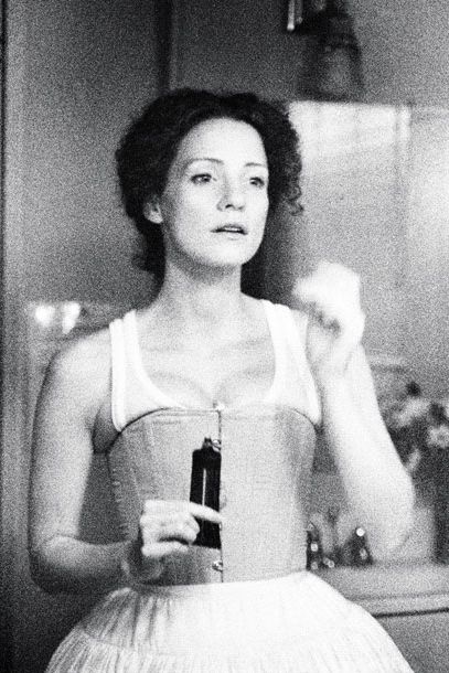Chastain in her dressing room.